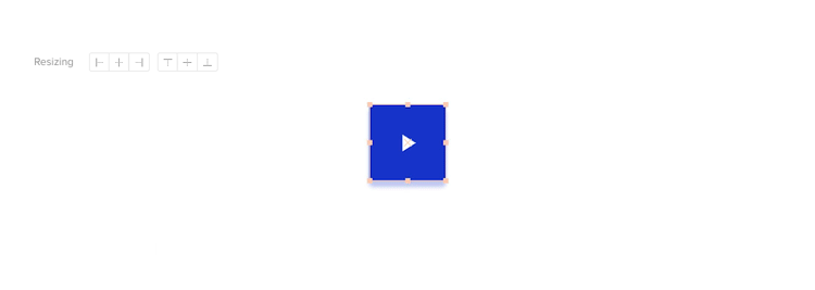 Example when no constraints are applied — the element stretches along with the parent.