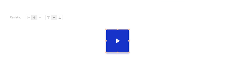 Example of when the center resizing constraint is applied.