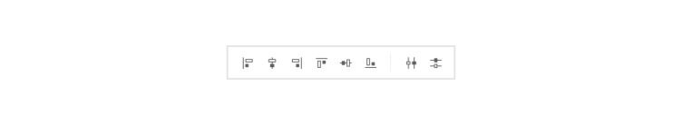 Use the align and distribute feature at the top of the Properties panel.