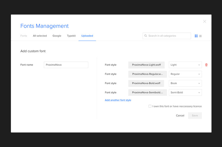 You can choose multiple styles and upload all of them at once.